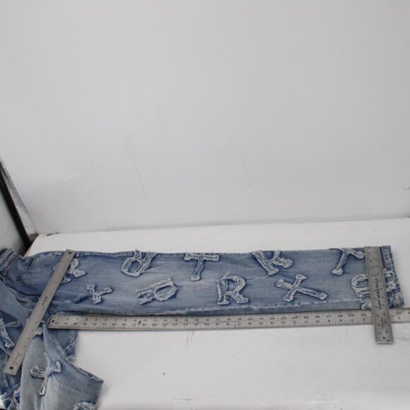 Racer worldwide jeans Women's 26 L32.5 Washed Ice Patch denim cotton streetwear - Picture 10 of 14